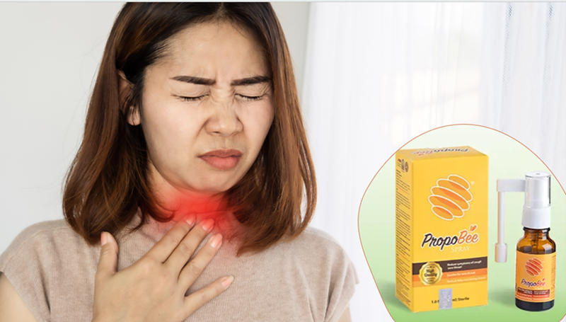 Cách sử dụng xịt họng keo ong khi bị viêm họng 1