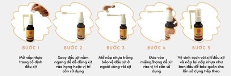 3. Cách sử dụng xịt họng keo ong khi bị viêm họng 1
