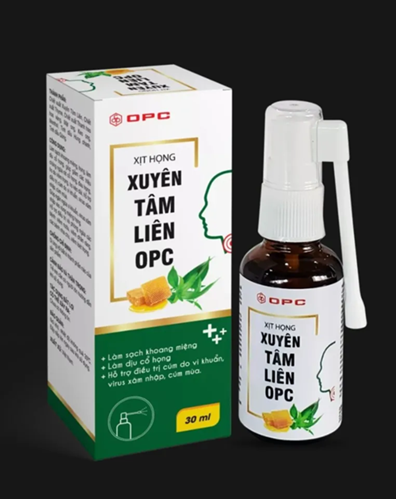 5. Xịt họng keo ong Xuyên Tâm Liên OPC 1