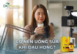 Có nên uống sữa khi đau họng?
