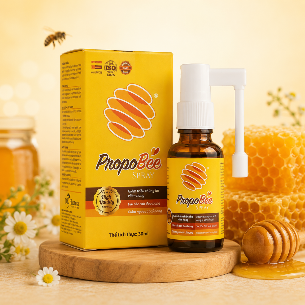 Xịt họng keo ong Propobee - Giải pháp hỗ trợ chăm sóc cổ họng tiện lợi 1