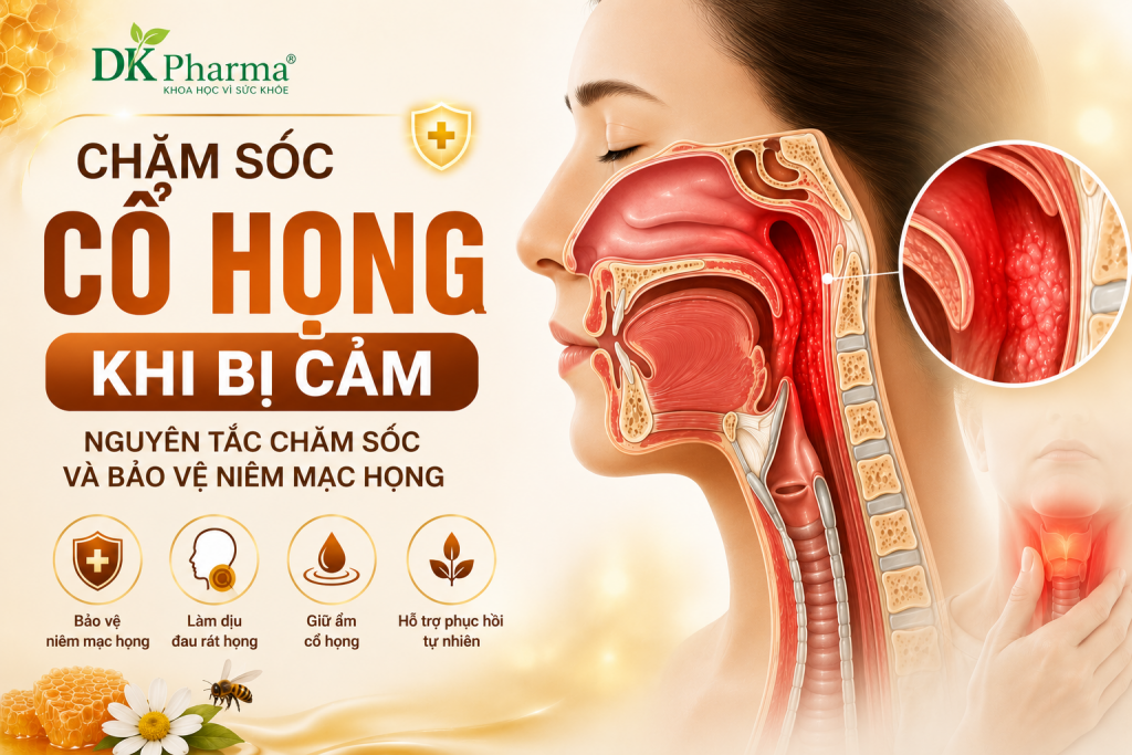 Chăm sóc cổ họng khi bị cảm: Nguyên tắc chăm sóc và bảo vệ niêm mạc họng 1 Chăm sóc cổ họng khi bị cảm: Nguyên tắc chăm sóc và bảo vệ niêm mạc họng 1