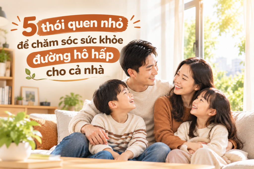 5 thói quen nhỏ để chăm sóc sức khỏe đường hô hấp cho cả nhà