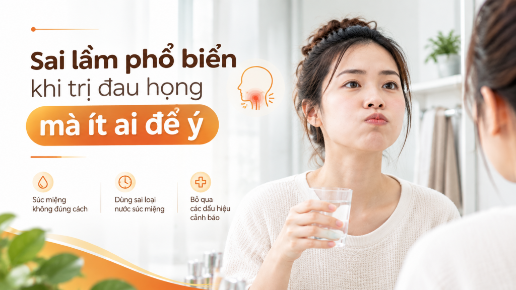 Sai lầm phổ biến khi trị đau họng mà ít ai để ý